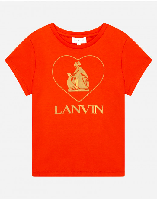T-SHIRT WITH MOTHER AND CHILD HEART LOGO