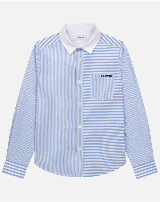 STRIPED LONG-SLEEVE SHIRT WITH LOGO