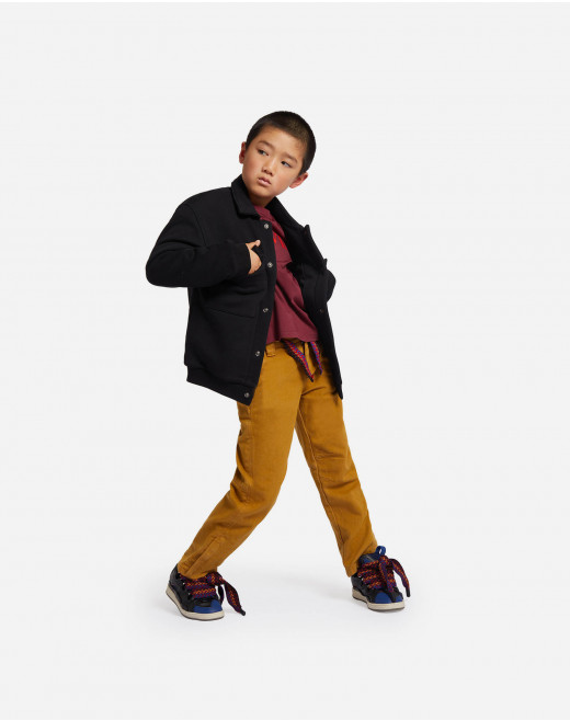 BUTTON-UP JACKET WITH LOGO