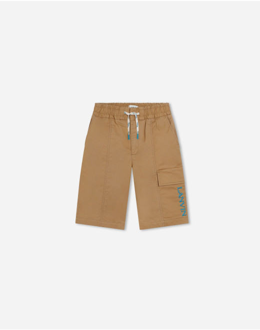 COTTON SHORTS WITH FRONT PLEAT
