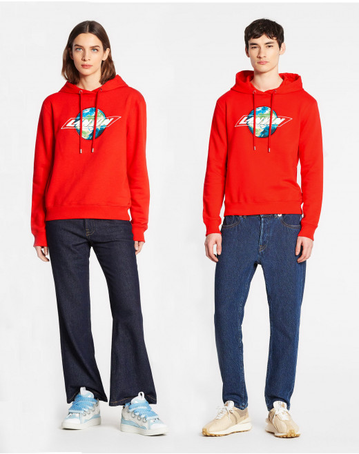 SWEATSHIRT A CAPUCHE IMPRIMÉ LOGO LANVIN