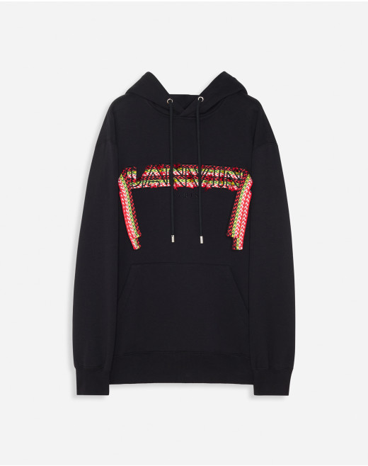 OVERSIZED EMBROIDERED LANVIN CURB LACE HOODIE