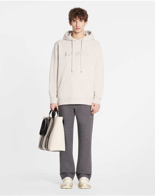 OVERSIZED EMBROIDERED LANVIN PARIS HOODIE
