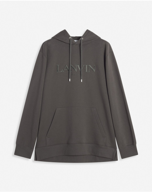 OVERSIZED LANVIN PARIS EMBROIDERED HOODIE