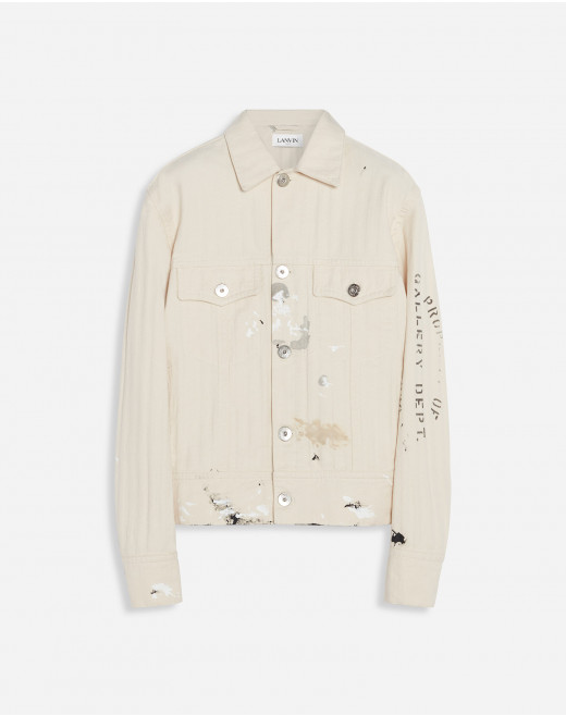 LANVIN X GALLERY DEPT. DENIM JACKET WITH PAINT MARKS