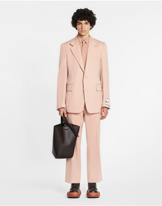SINGLE-BREASTED JACKET WITH SQUARE SHOULDERS 