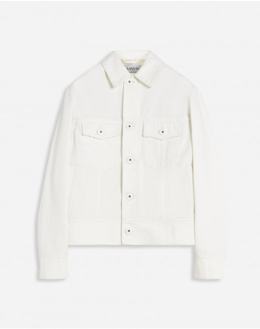 LANVIN WAVE PRINTED DENIM JACKET