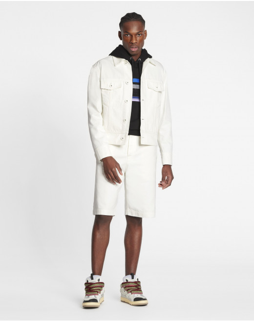 LANVIN WAVE PRINTED DENIM JACKET