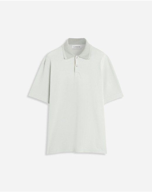 OVERSIZED POLO WITH CURB LACE DETAILS
