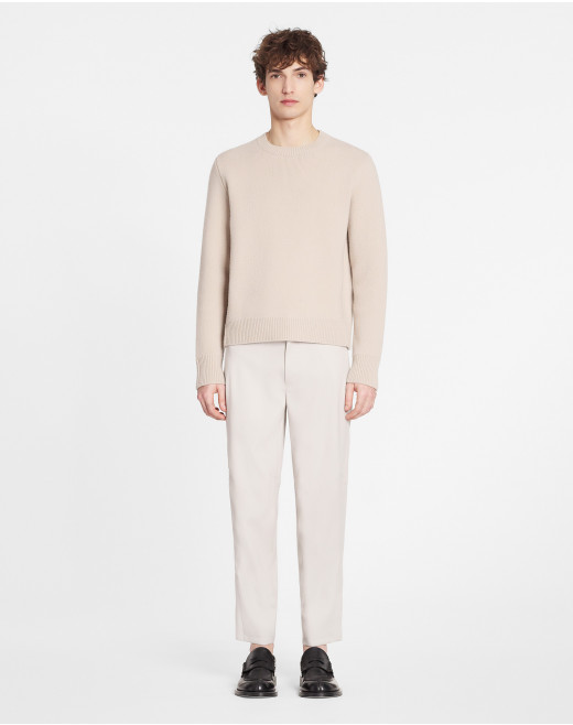 PULL COL ROND EN LAINE ET CACHEMIRE