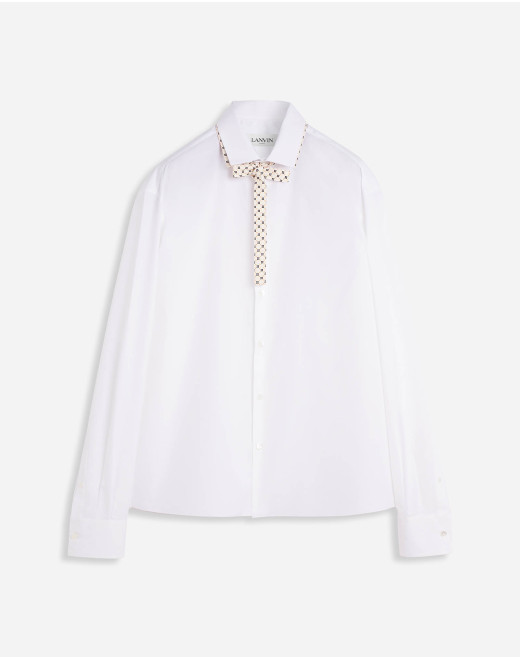 BOXY SHIRT WITH DOUBLE COLLAR DETAIL
