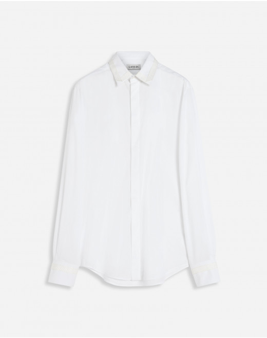 SHIRT WITH GROSGRAIN DETAILS