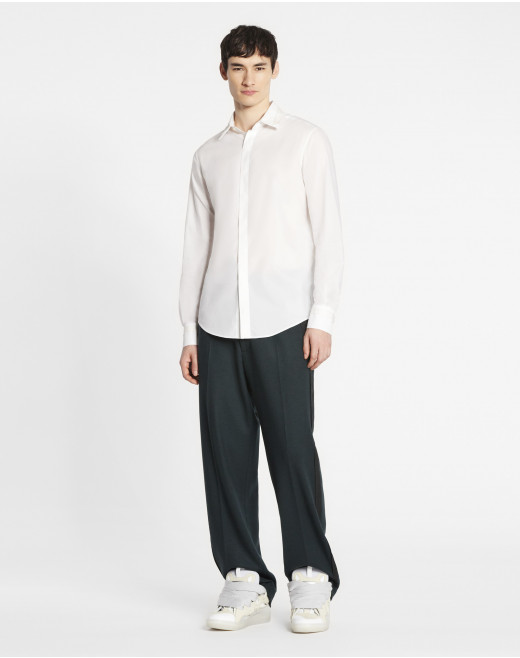 SHIRT WITH GROSGRAIN DETAILS