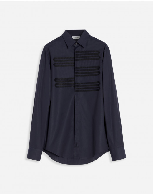 SHIRT WITH GROSGRAIN DETAILS