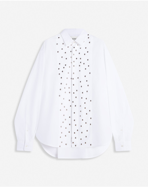 LOOSE-FIT STUDDED BIB SHIRT