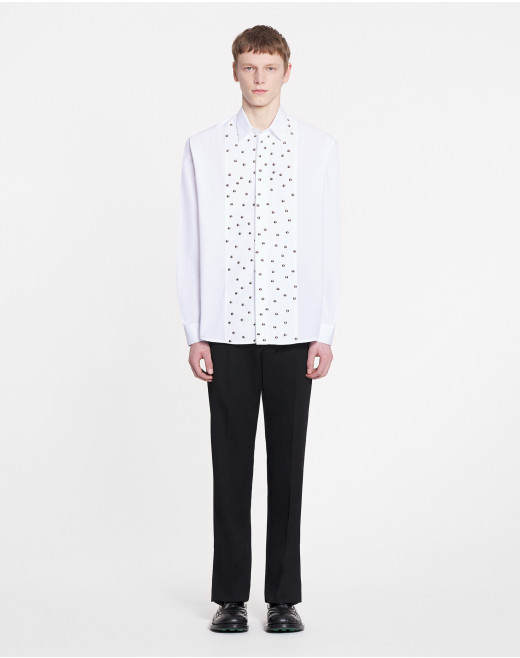 LOOSE-FIT STUDDED BIB SHIRT