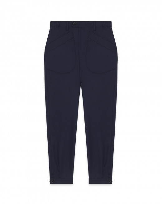 SLIM-FIT WOOL AND CASHMERE TROUSERS