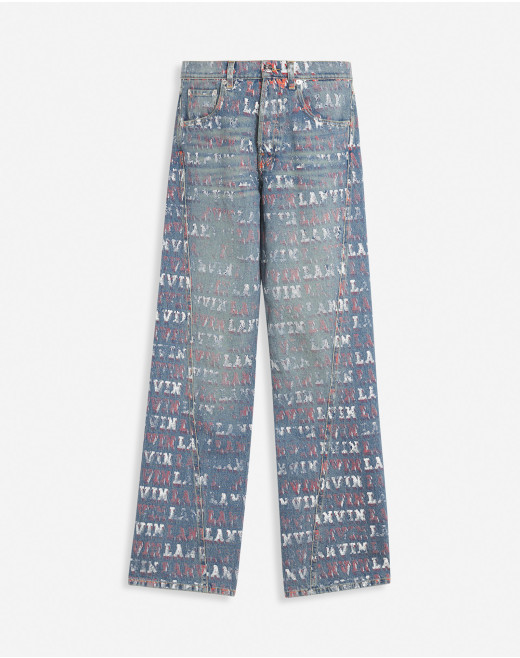 LANVIN X FUTURE STRAIGHT FIT PRINTED PANTS FOR MEN