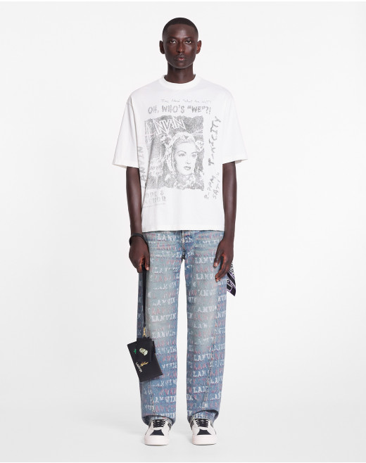 LANVIN X FUTURE STRAIGHT FIT PRINTED PANTS FOR MEN