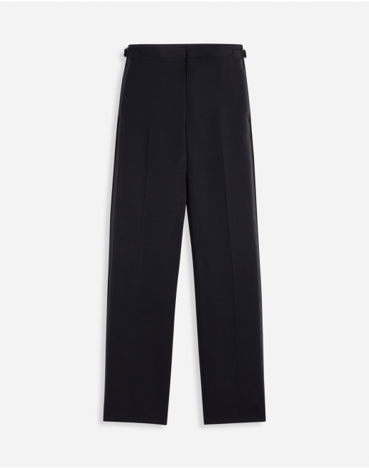 FITTED TAILORED PANTS WITH SATIN BANDS