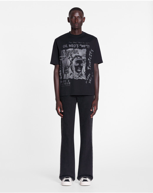 LANVIN X FUTURE STUDDED FLARED PANTS FOR MEN