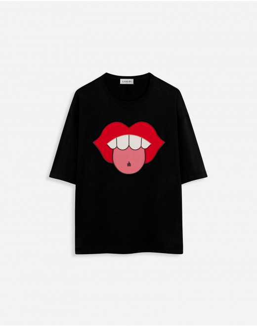 T-SHIRT WITH APPLIED ARTWORK