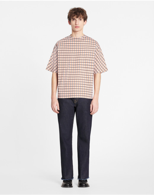 OVERPRINTED OVERSIZED T-SHIRT WITH LANVIN PARIS EMBROIDERY