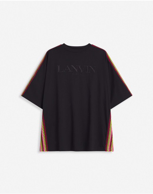 LANVIN OVERSIZED EMBROIDERED SIDE CURB T-SHIRT
