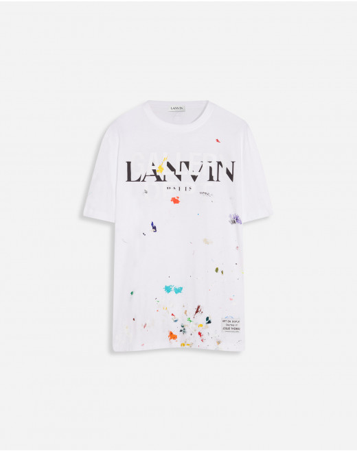 LOGOS PRINTED T-SHIRT LANVIN X GALLERY DEPT. WITH PAINT MARKS