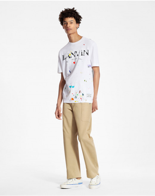 LOGOS PRINTED T-SHIRT LANVIN X GALLERY DEPT. WITH PAINT MARKS