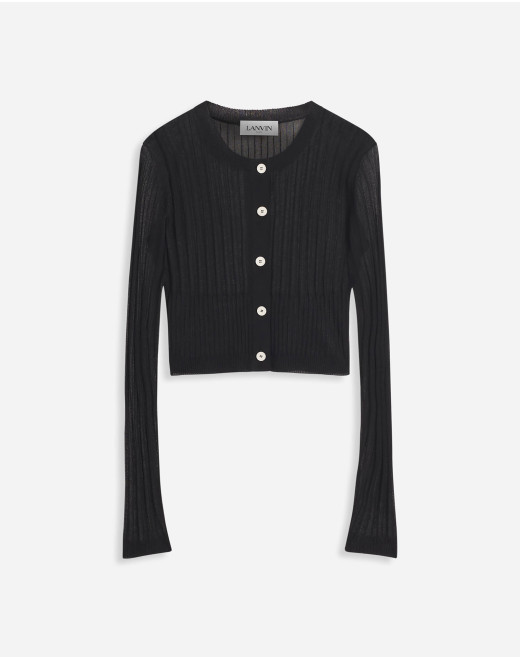 CARDIGAN EN SOIE ET COTON