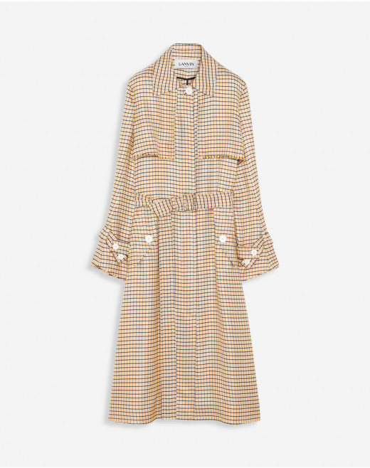 PRINTED FLOWING TRENCH COAT