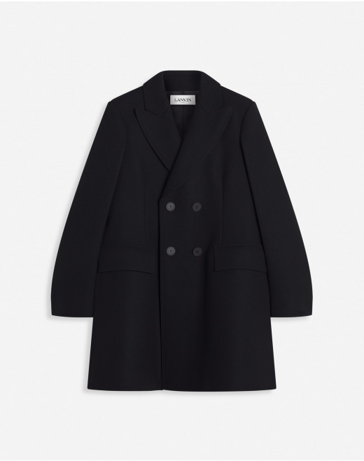 CAPE-EFFECT WOOL PEACOAT