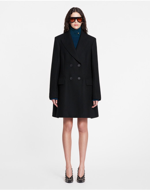 CAPE-EFFECT WOOL PEACOAT