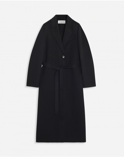 MANTEAU TAILLEUR À SIMPLE BOUTONNAGE EN PUR CACHEMIRE