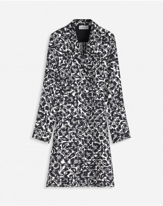 ROBE MIDI PORTEFEUILLE À MANCHES LONGUES ET IMPRIMÉ FLORAL