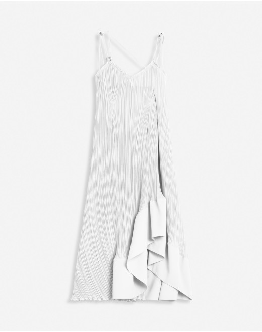 LONG PLEATED DRESS WITH STRAPS