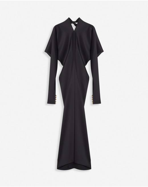 KIMONO-SLEEVE MIDI DRESS