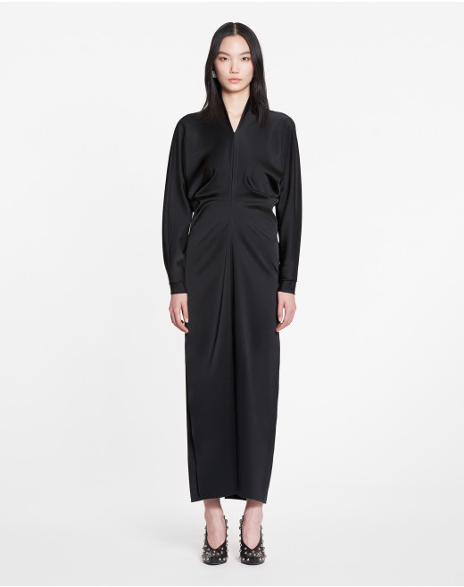 KIMONO-SLEEVE MIDI DRESS