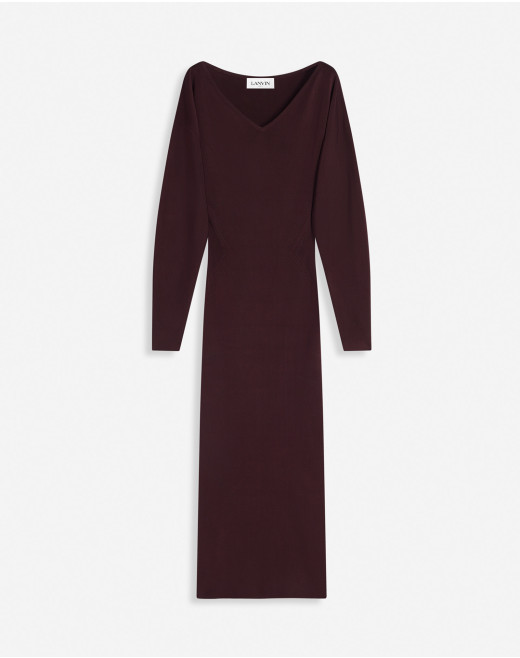 RAGLAN-SLEEVE MIDI DRESS