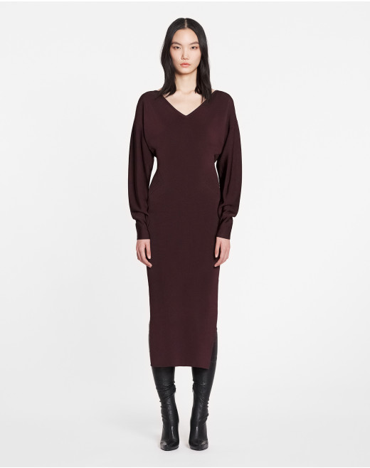 RAGLAN-SLEEVE MIDI DRESS