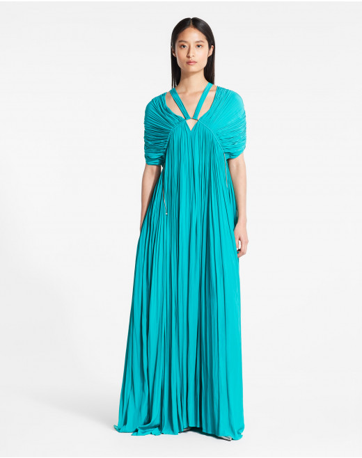 LONG PLEATED DRESS