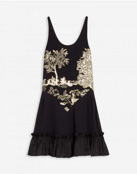 MINI ROBE EN JACQUARD DE SOIE