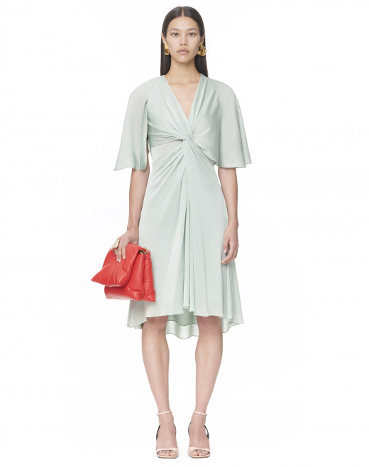 LUREX DRAPED DRESS