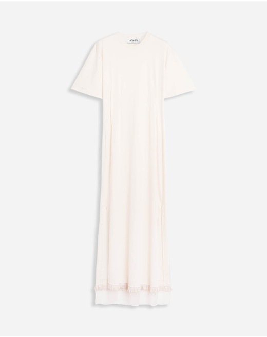 LONG T-SHIRT DRESS WITH EMBROIDERY