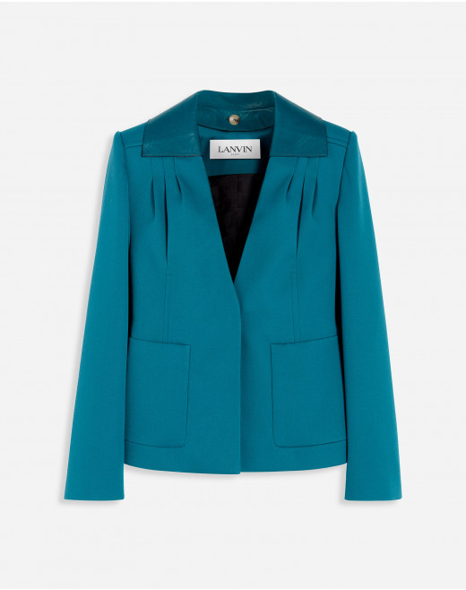 FITTED JACKET WITH REMOVABLE COLLAR