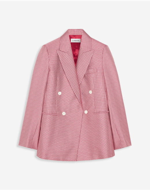 VESTE A DOUBLE BOUTONNAGE IMPRIMEE