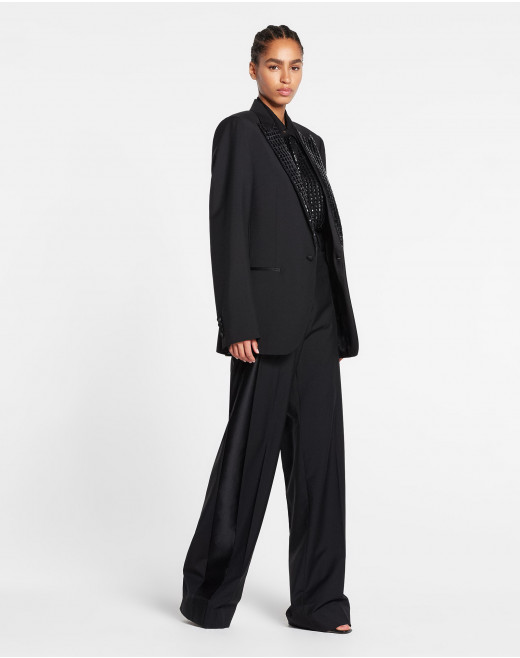 EVENING TAILORED JACKET WITH SEQUIN-EMBROIDERED LAPELS