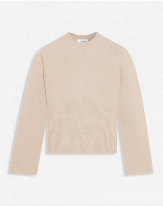 WOOL AND CASHMERE SWEATER WITH ROUND SLEEVES 