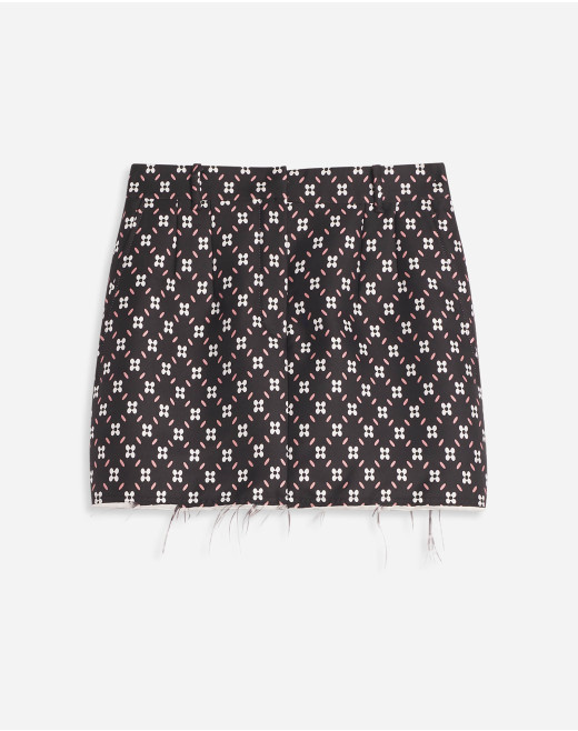 PRINTED STRAIGHT MINI SKIRT